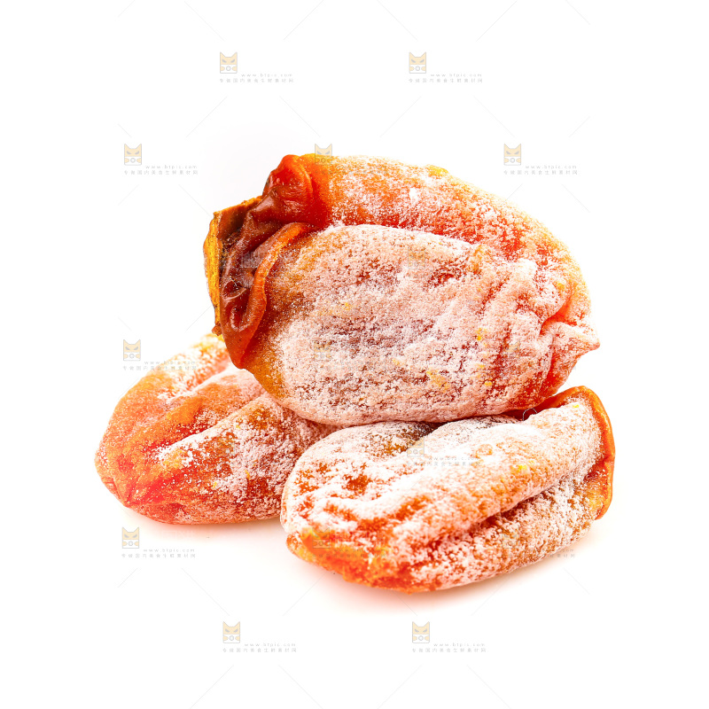 白底上的吊柿饼