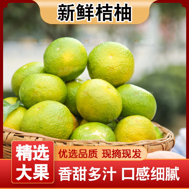 手里拿着建阳桔柚