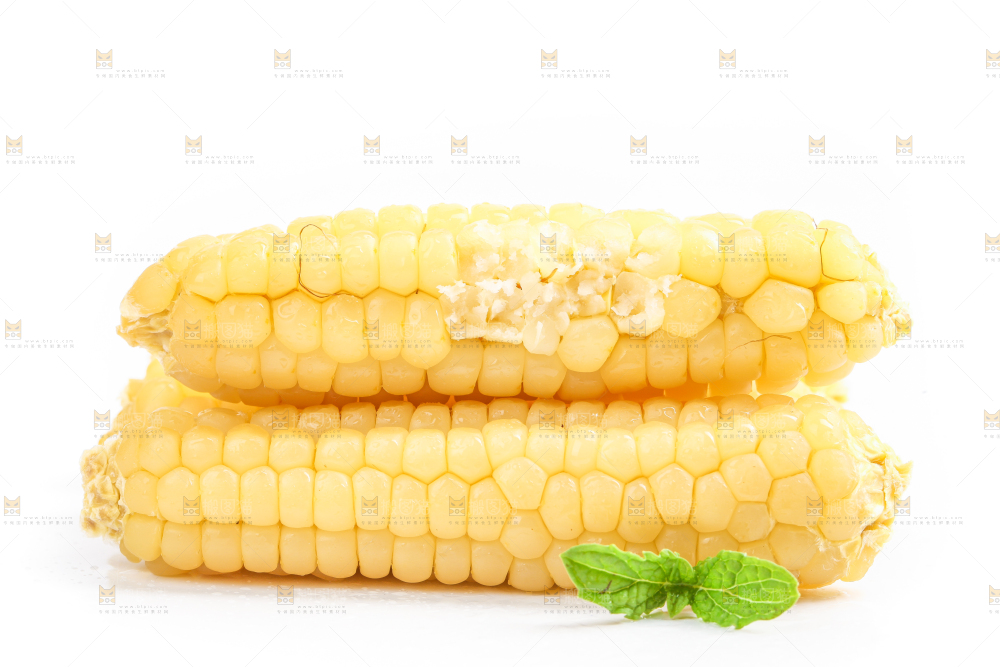 白底上的手指糯玉米
