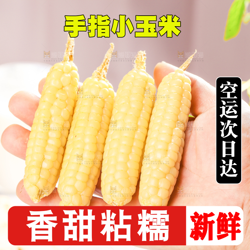 浅底上的手指糯玉米