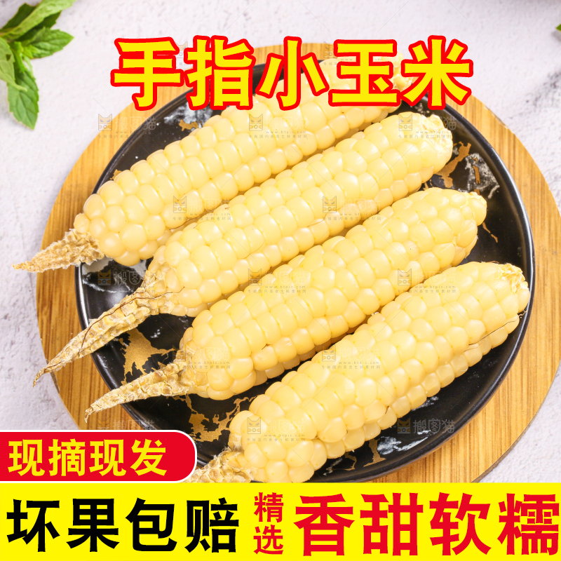 浅底上的手指糯玉米