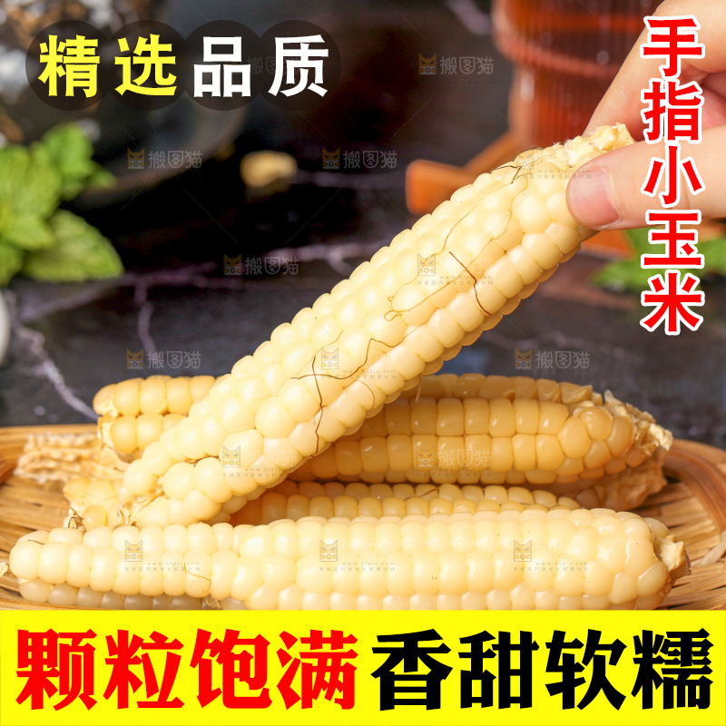 深底上的拇指小玉米