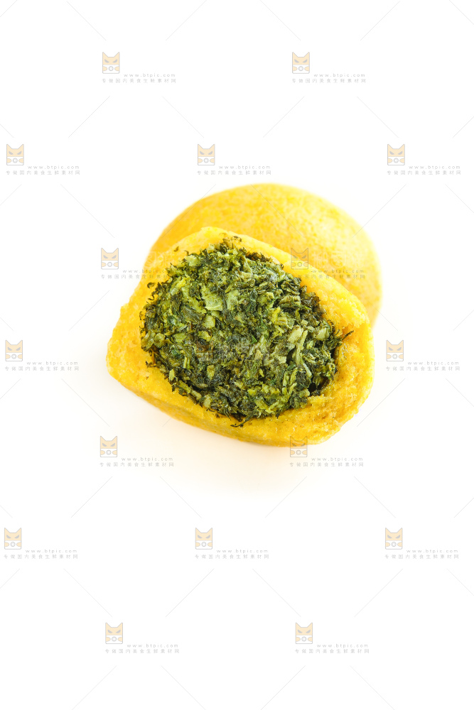 白底上的荠菜团子