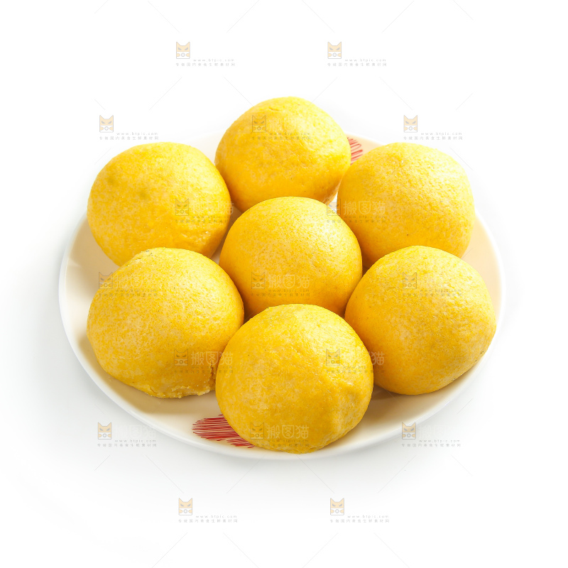 白底上的荠菜团子