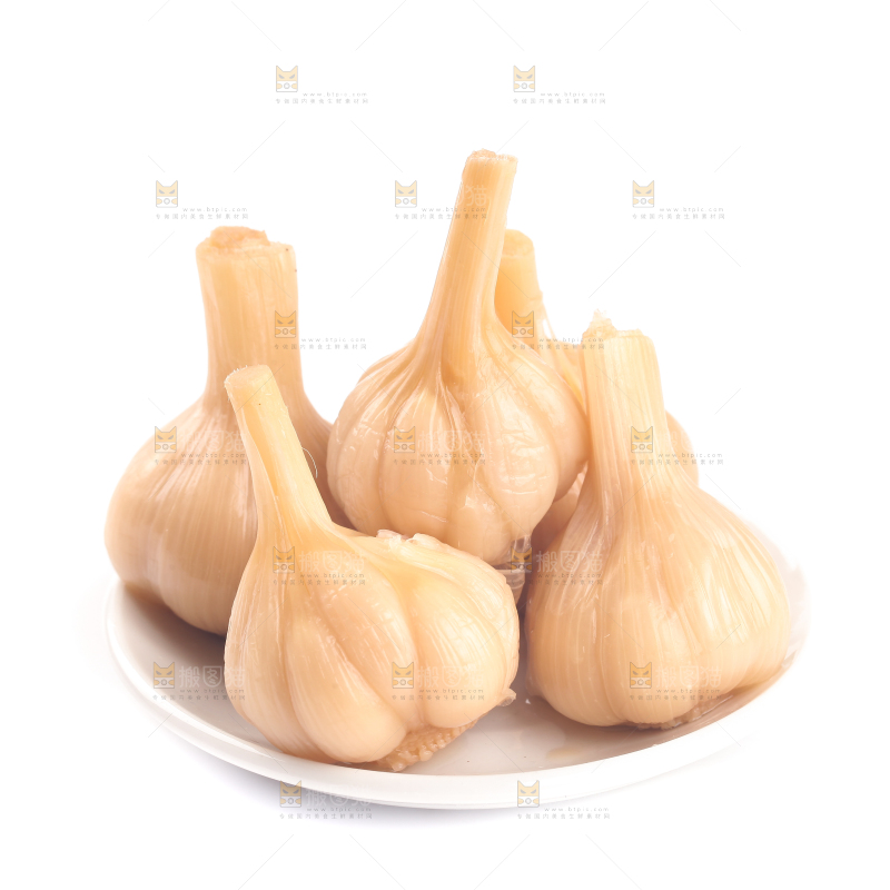 白底上的糖蒜