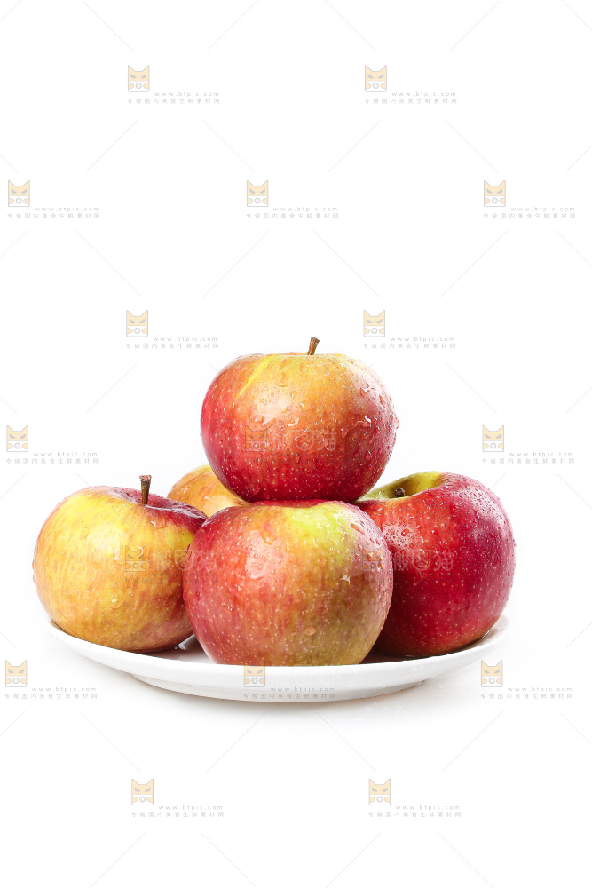 白底上的国光苹果