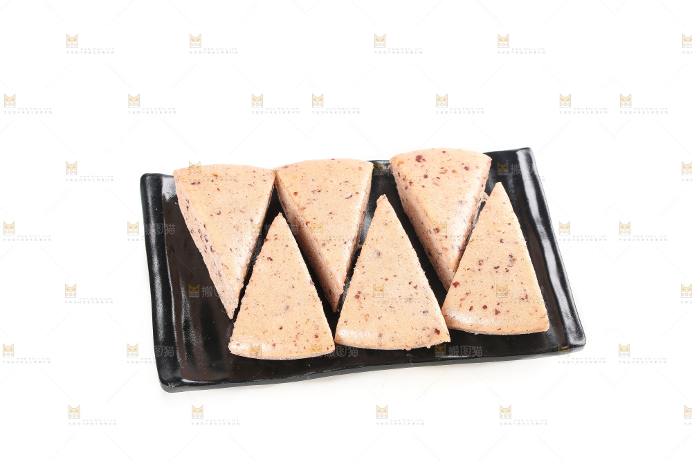 白底上的红豆发糕
