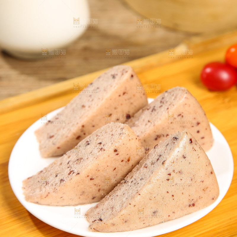 深底上的红豆发糕