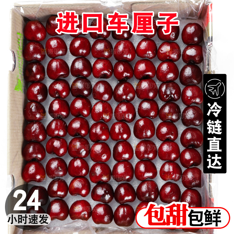 白底上的车厘子