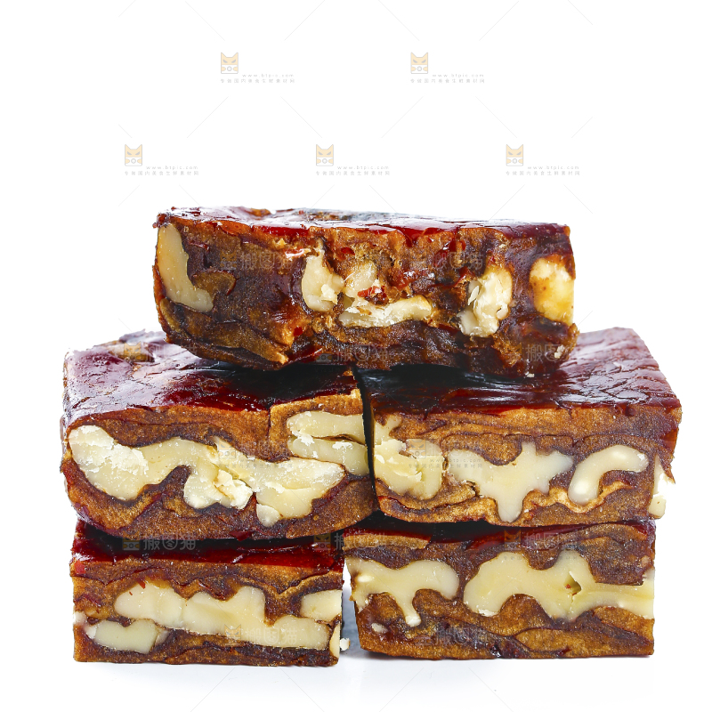 白底上的夹心派