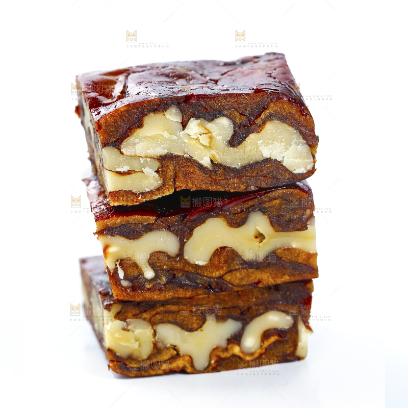 白底上的夹心派