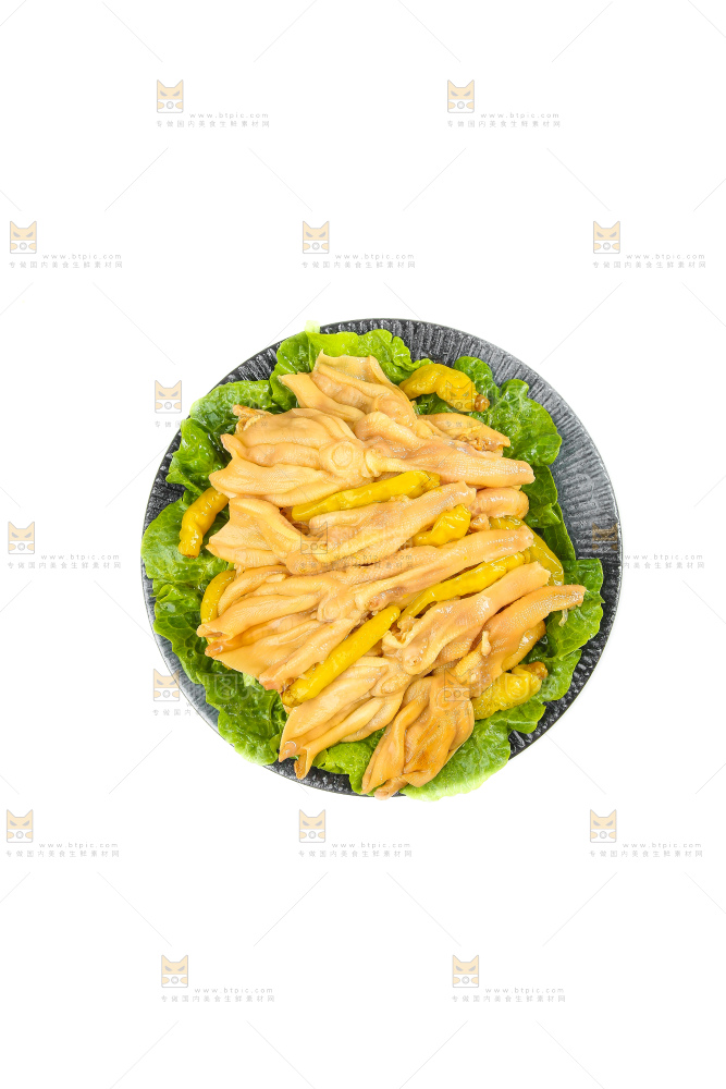 白底上的无骨鸭掌