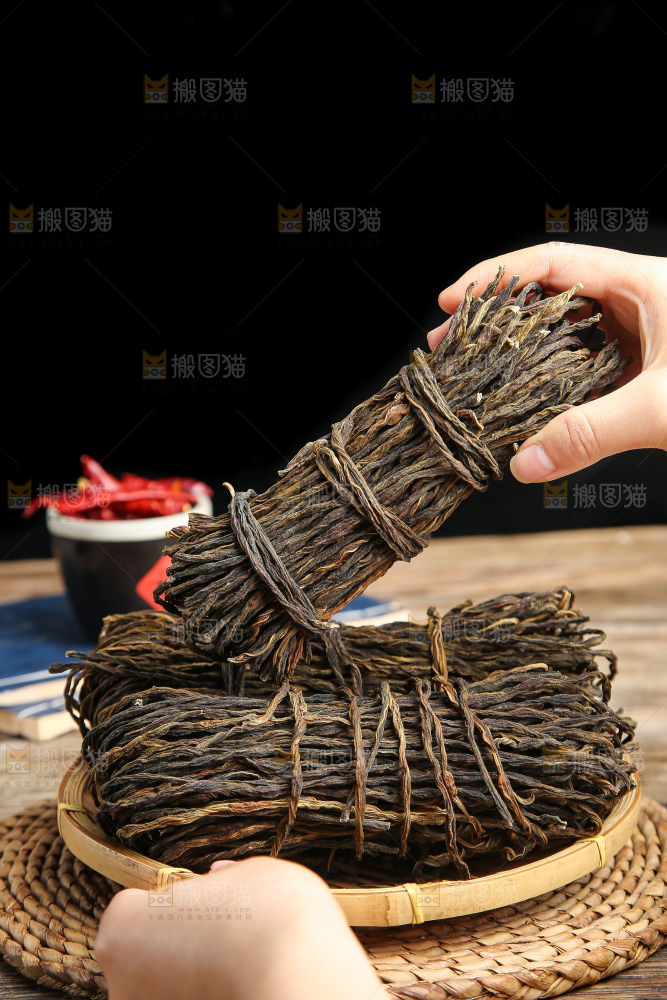 深底上的干豇豆