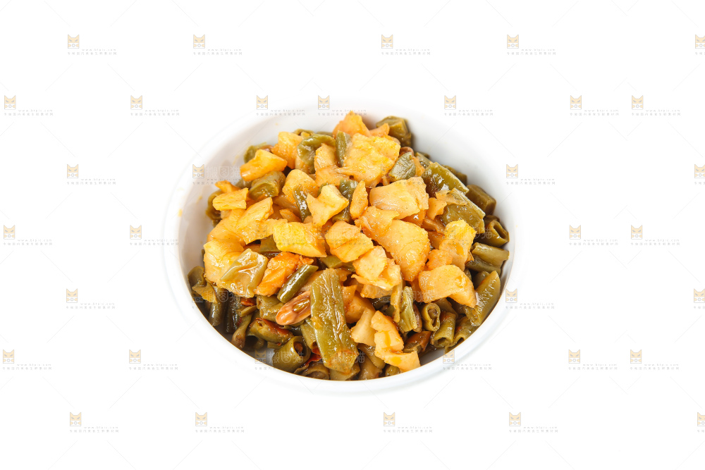 白底上的螺狮粉配菜