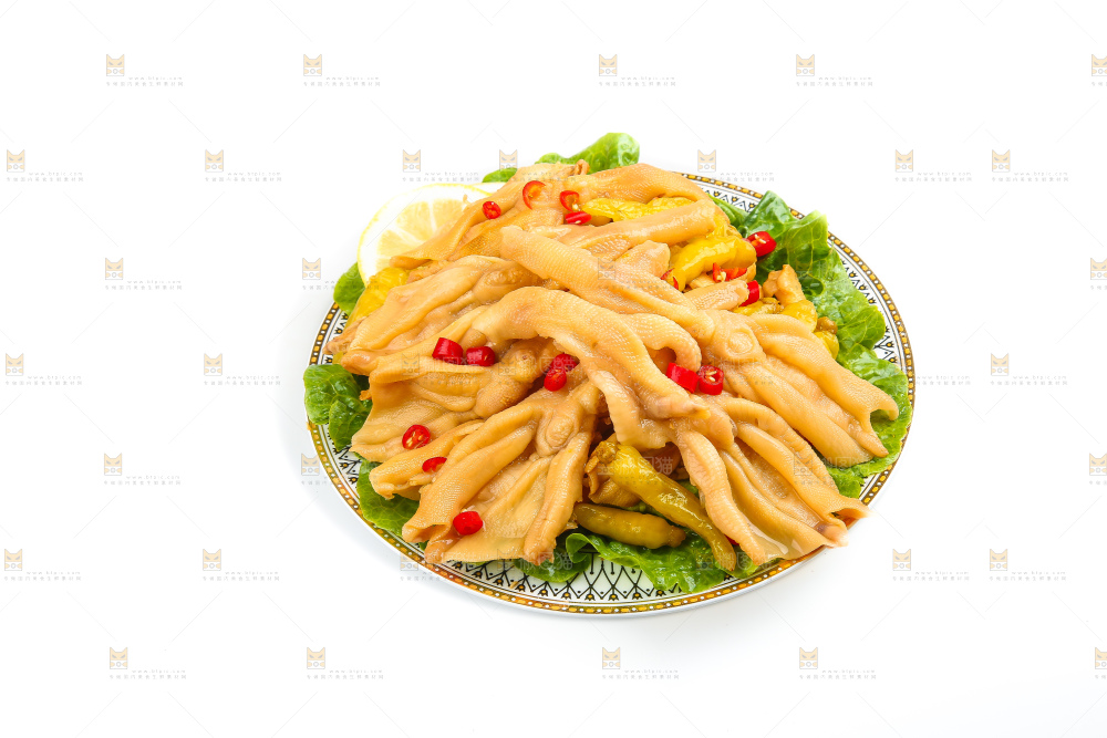 白底上的无骨鸭掌