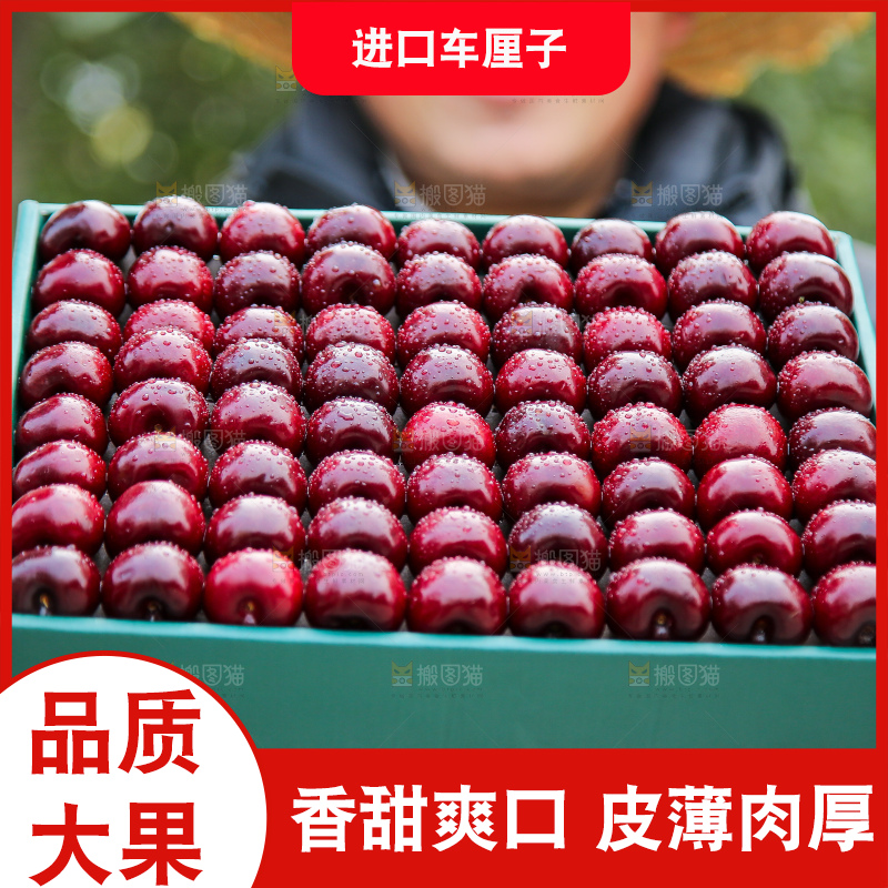 手里拿着智利车厘子