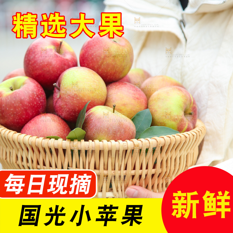 手里拿着国光苹果