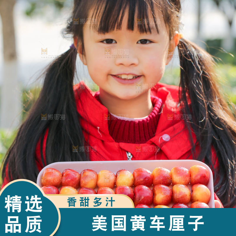 手里拿着黄金车厘子