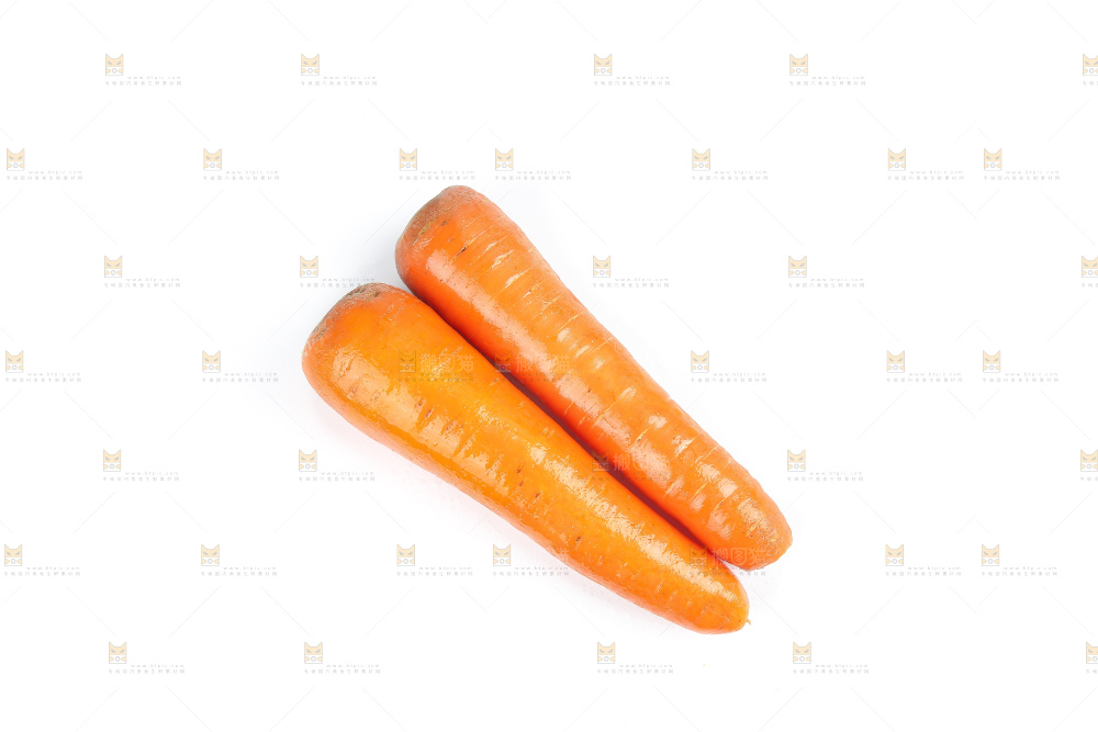 白底上的胡萝卜