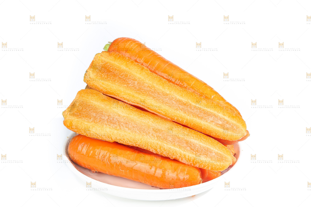 白底上的胡萝卜