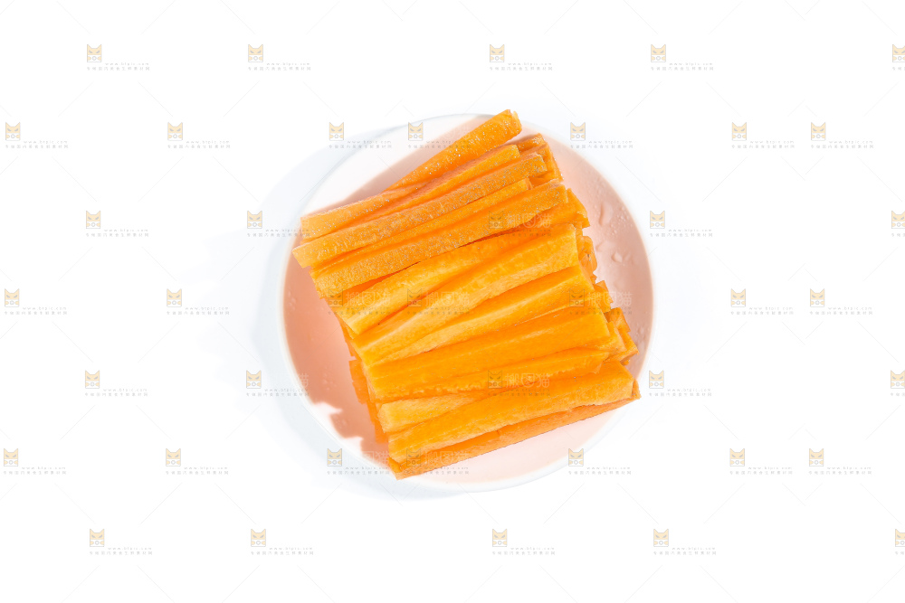 白底上的胡萝卜