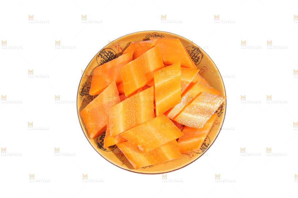 白底上的胡萝卜