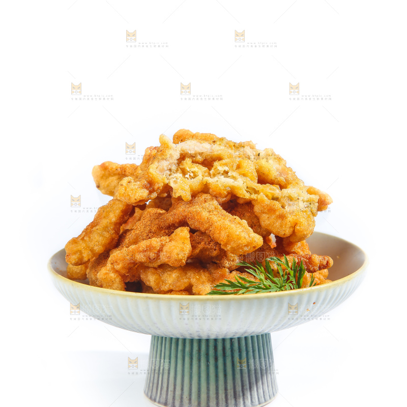 白底上的小酥肉