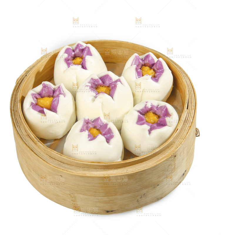 白底上的芙蓉包