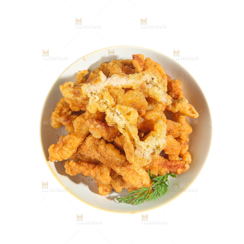 白底上的小酥肉