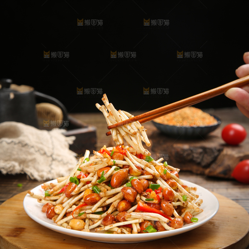 深底上的凉拌折耳根