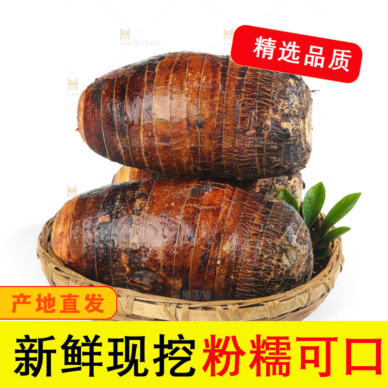 白底上的荔浦芋头