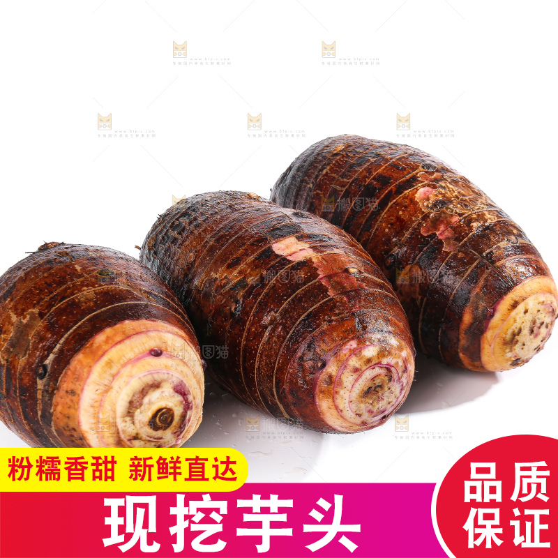 白底上的荔浦芋头