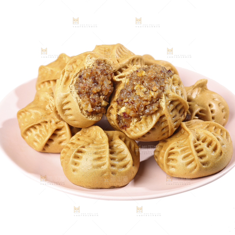 白底上的核桃包