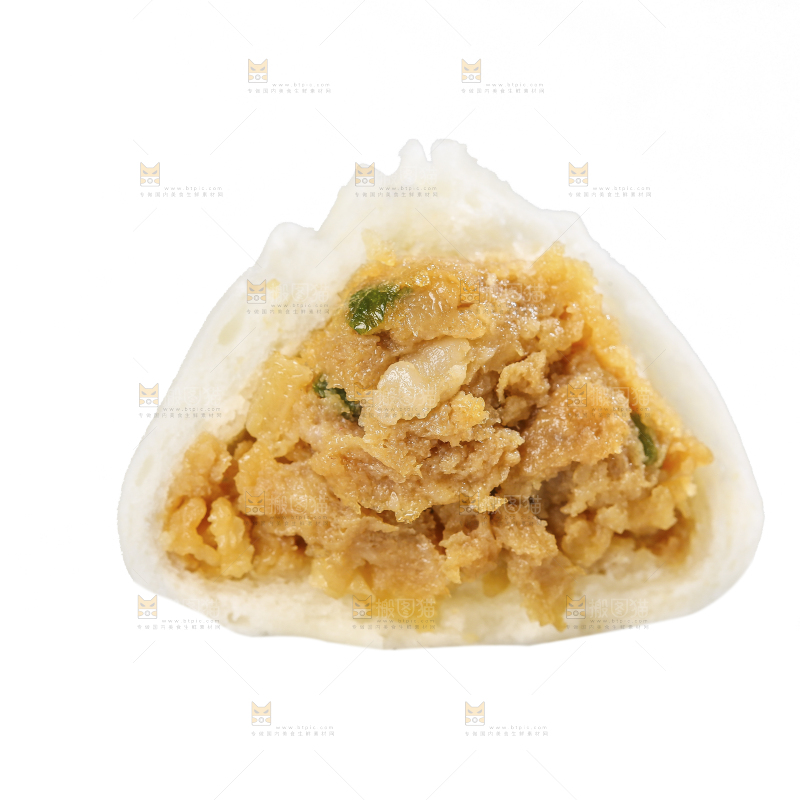 白底上的杭州小笼包