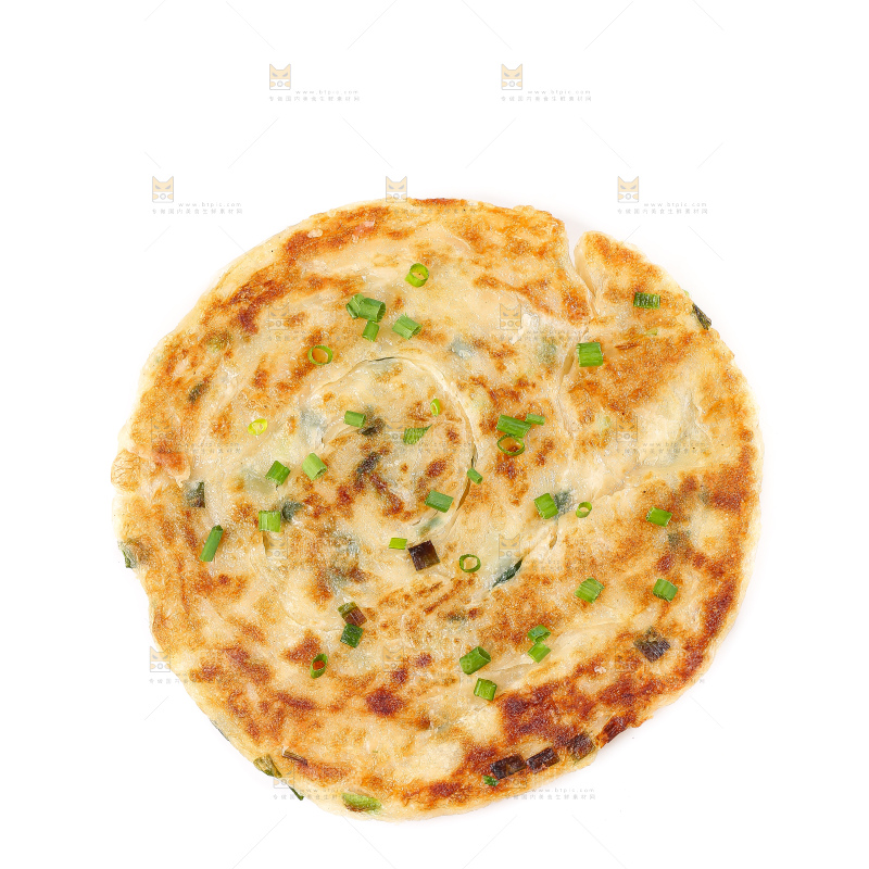 白底上的葱油饼