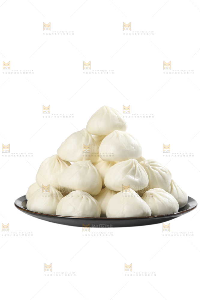 白底上的杭州小笼包