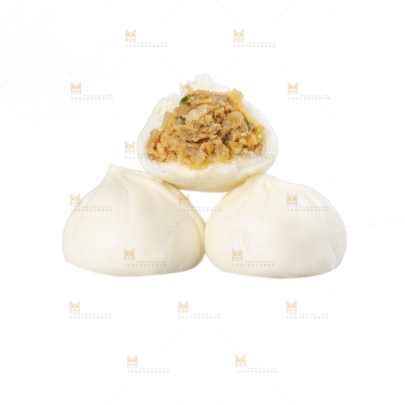 白底上的杭州小笼包
