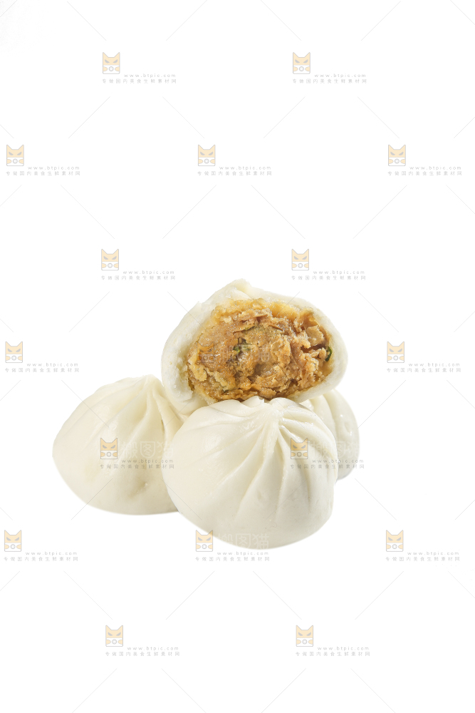 白底上的杭州小笼包