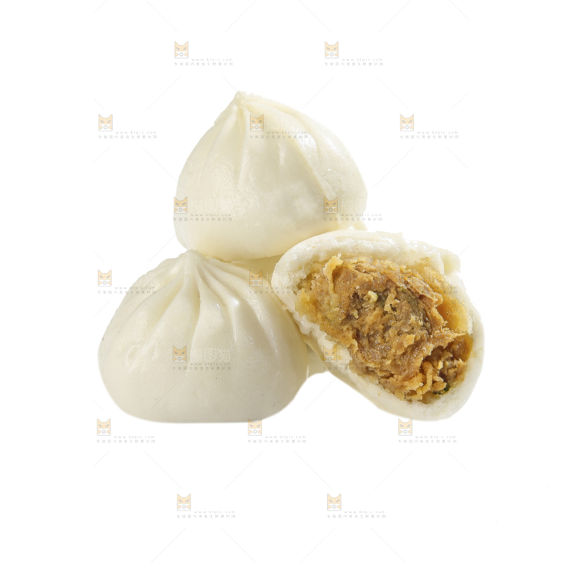 白底上的杭州小笼包