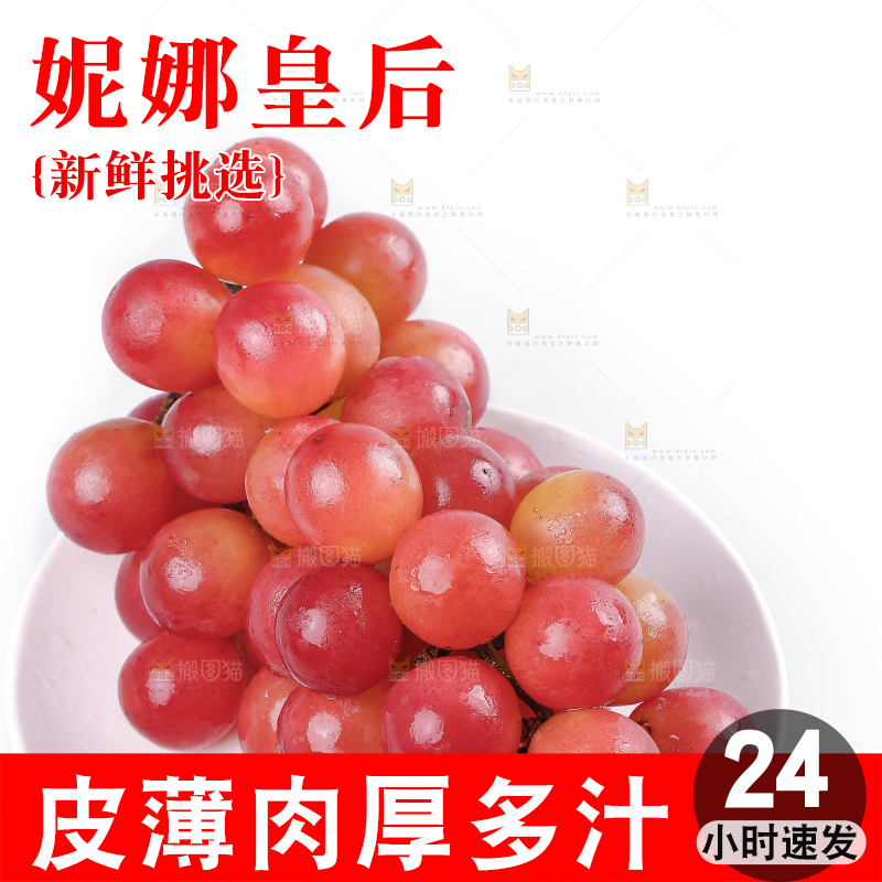 白底上的妮娜皇后葡萄