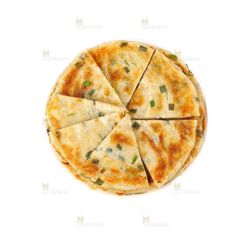 白底上的葱油饼
