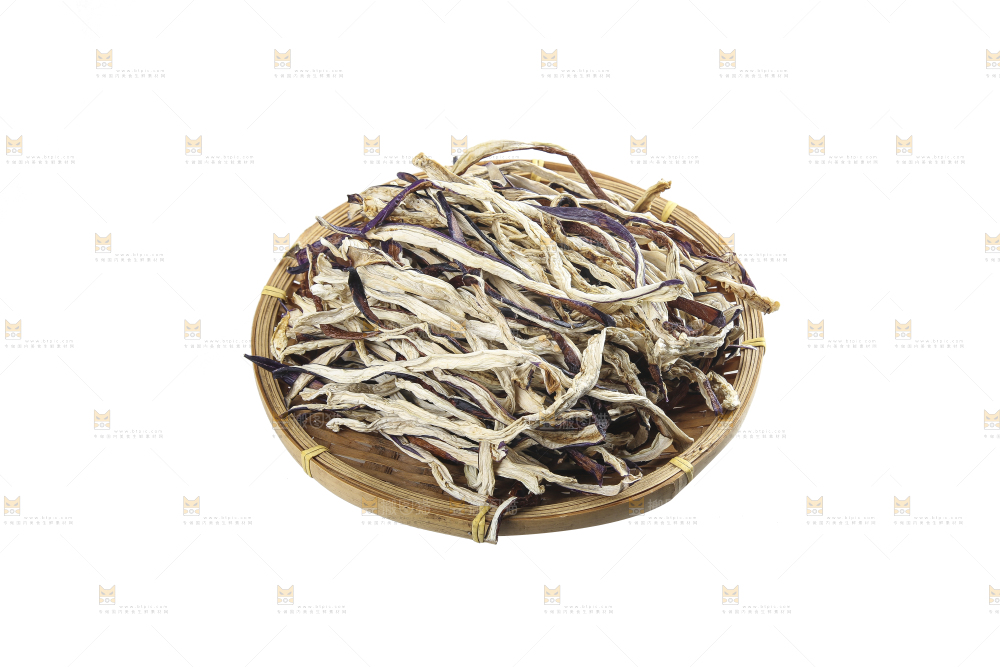 白底上的茄子干