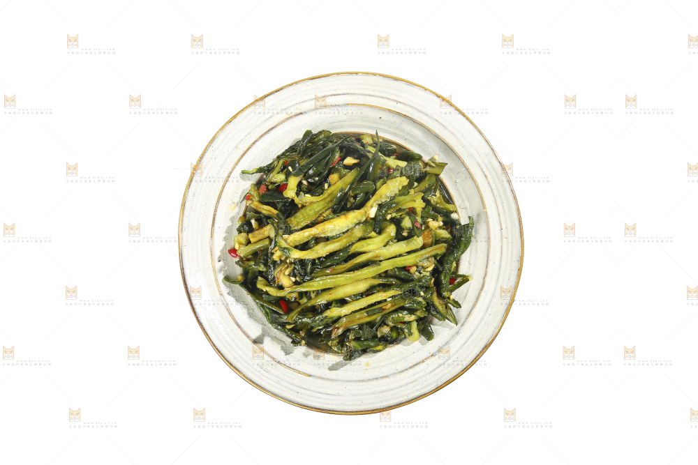 白底上的干黄瓜条