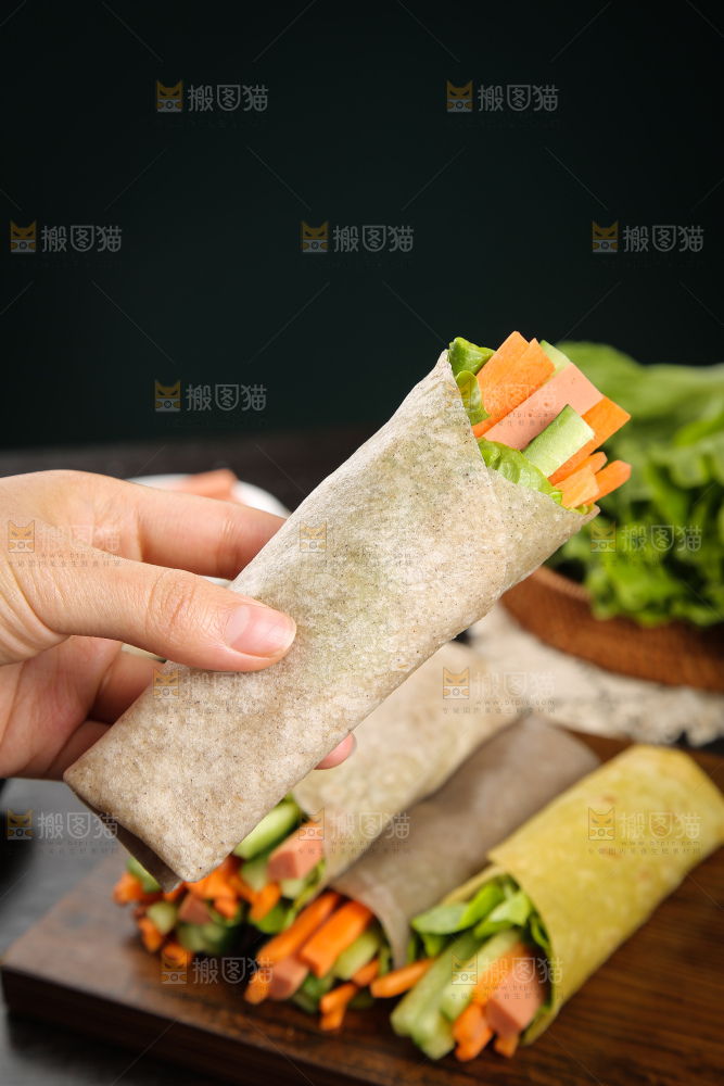 深底上的卷饼