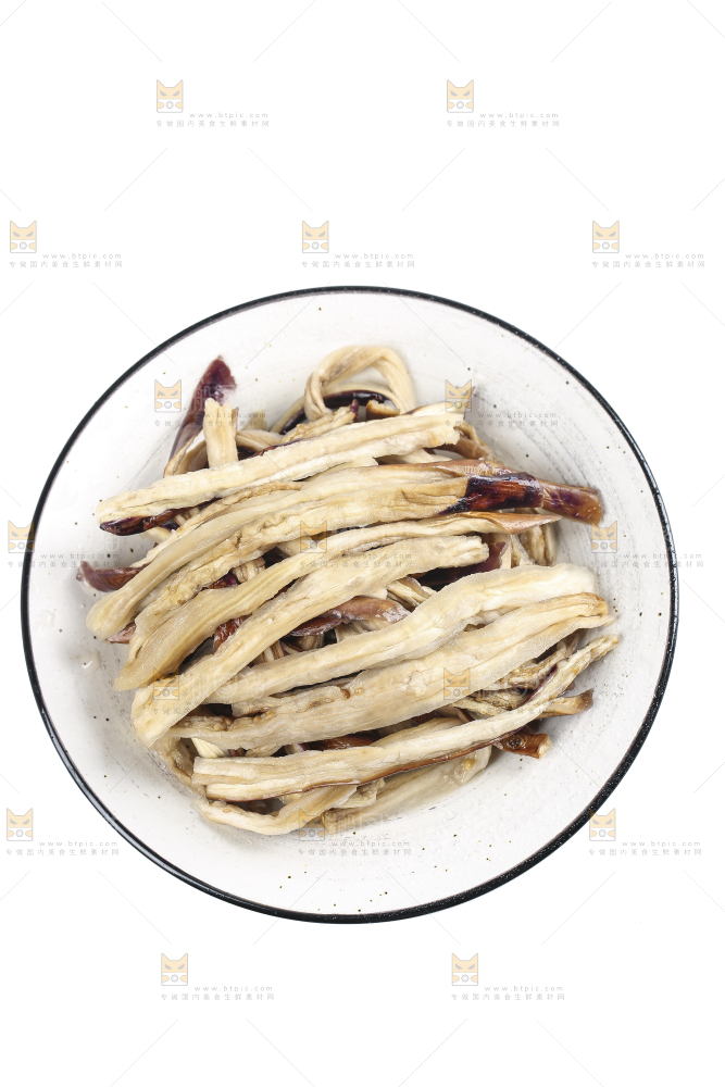 白底上的茄子干