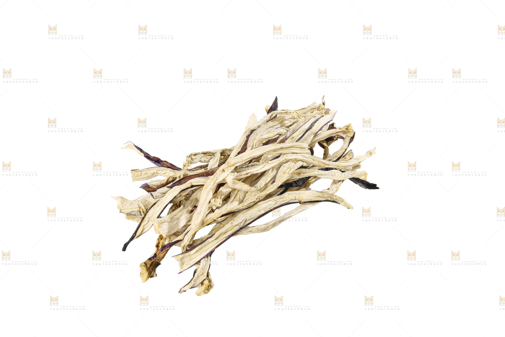 白底上的茄子干