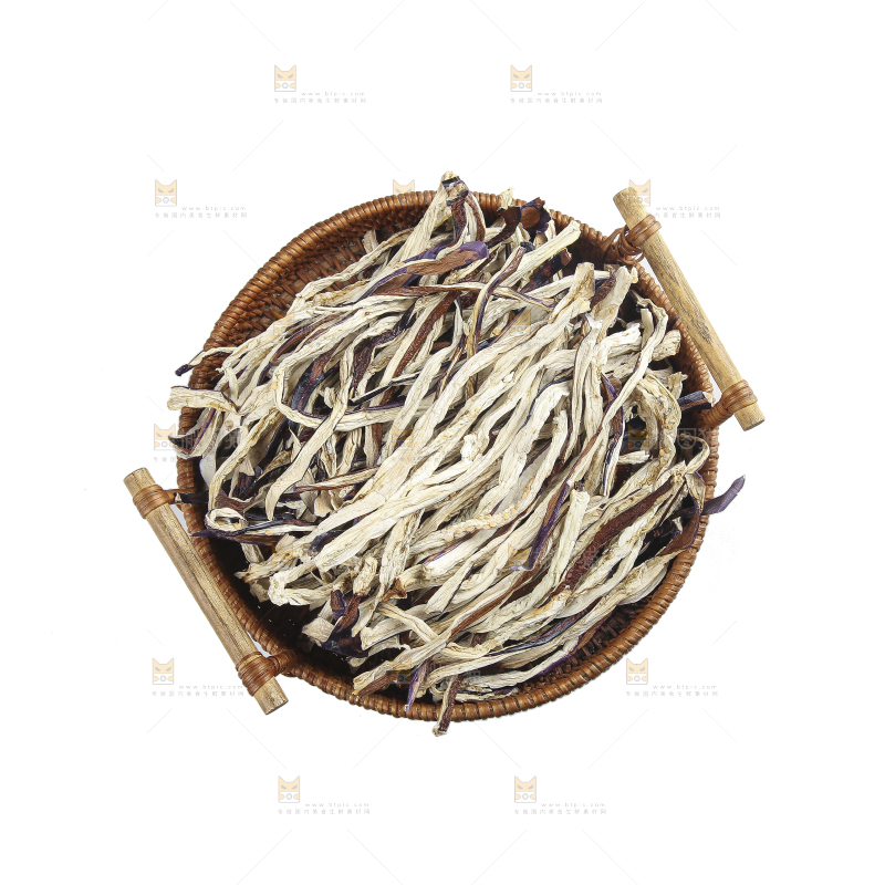 白底上的茄子干
