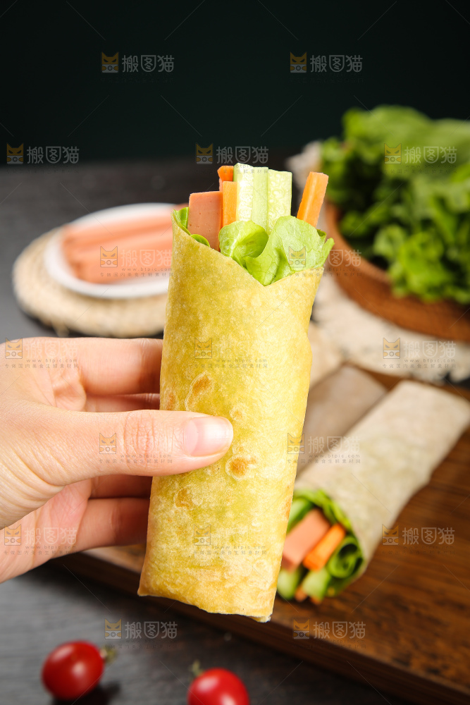 深底上的卷饼