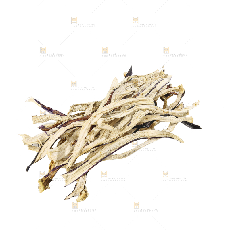 白底上的茄子干