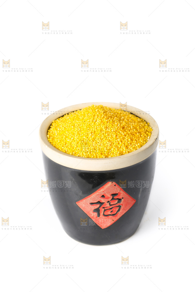 白底上的小黄米